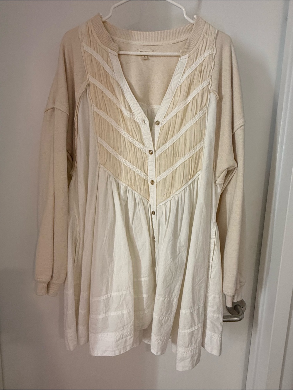 Anthropologie Pilcro Button-Front Twofer Mini Dress - Picture 5 of 8